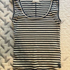 We The Free Black and White Fitted Tank Top